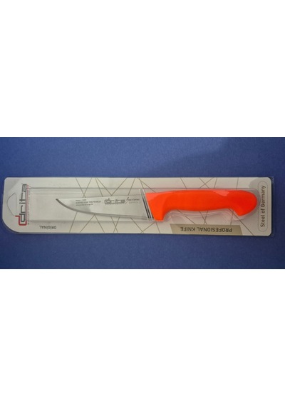 Fibrox Kaymaz Saplı Kasap Bıçağı 14 Cm No.1 Hulusi - Drita Bıçak 36mm X 140mm X 3mm 10151.14 Turuncu Renk