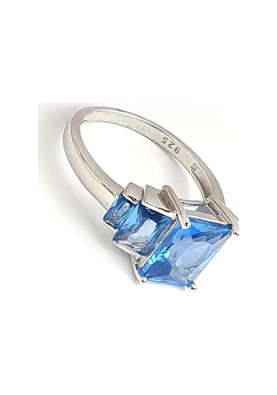 Sky Diamond Blue Creative Sapphire 925 Ayar Gümüş Lüks Yüzük 16 (518701933)
