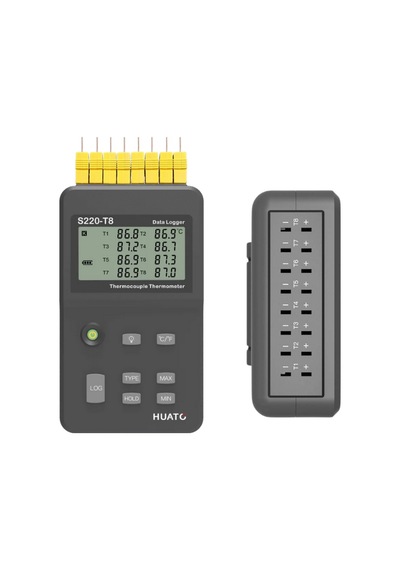 Huato S220-t8 Taşınabilir K Tipi Termokupl Okuyucu 8 Kanallı