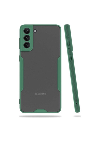 Galaxy Uyumlu S21 Kılıf Zore Parfe Kılıf - Koyu Yeşil