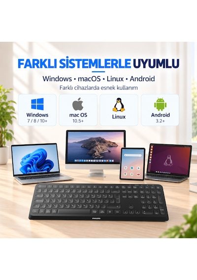 Philips SPK6407 Kablosuz Türkçe Q Klavye