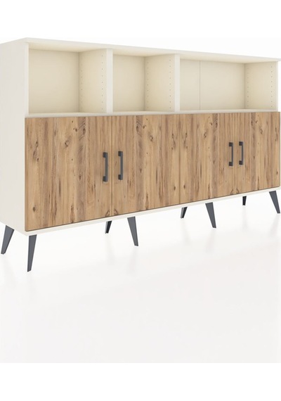 Arges Konsol 6 Raflı 4 Kapaklı 176x30x99 Aytaşı-çam/aytaşı Atlas Çam/aytası - Aytası