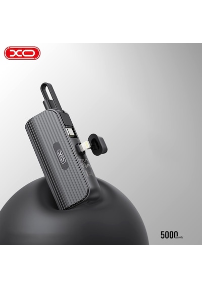 Pr220 İp 5000mah Mini 20w Pd Lightning Stantlı Dahili Type-c Kablolu Taşınabilir Powerbank