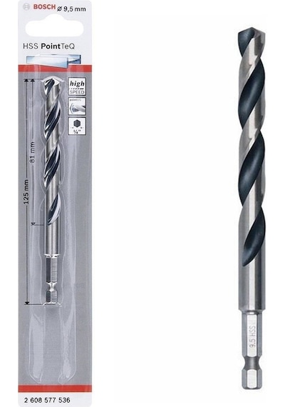 Pointteq Altıgen Şaftlı Hss Matkap Ucu 9,5 Mm