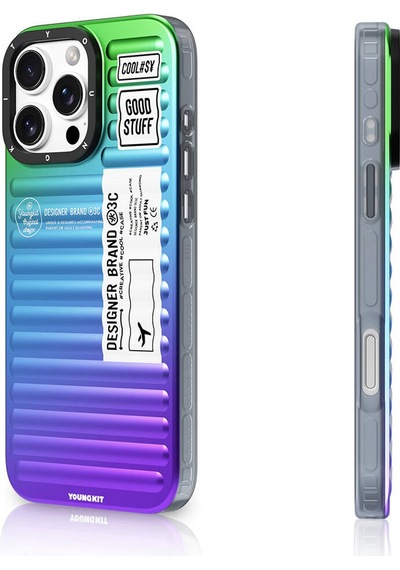 Apple iPhone 16 Pro Uyumlu Kılıf Renk Geçişli Youngkit The Secret Color Serisi Kapak Mavi
