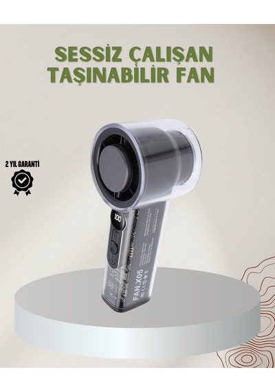 Northcity Dijital Ekranlı Mini Fan - 100 Hız Kademeli Ve Usb Şarjlı Portable Serinletici