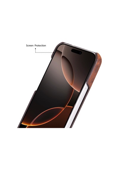 Bloomcase Ultimate Jacket Saddle Brown - Apple Uyumlu iPhone 17 6.3" Hakiki Deri Kılıf Kahverengi