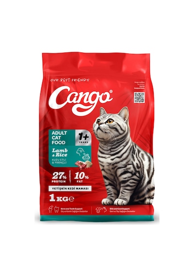 Cango Yetişkin Kedi Maması Kuzu Etli 1 Kg 5'li