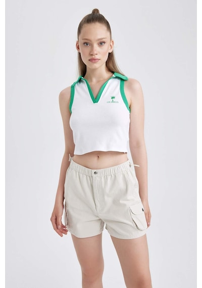 Defacto Coool Regular Fit Normal Bel Gabardin %100 Pamuk Şort A3688AX23SMGR492 Gri