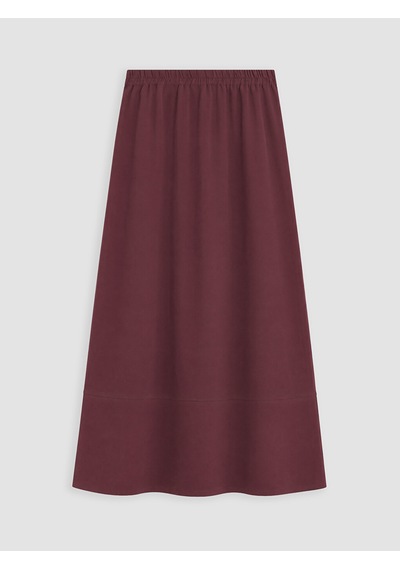 Lcw Modest Bordo Beli Lastikli Modal Karışımlı Kloş Etek
