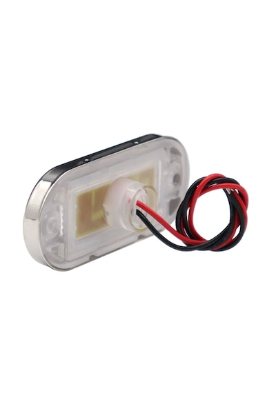 2'li Tekne Merdiven Lambası. 12v. Krom Çerçeve. Beyaz. Aydınlatma Beyaz
