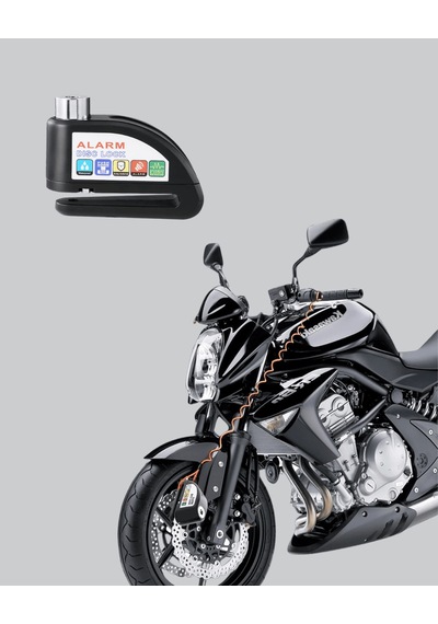 Disk Fren Kilidi, 110 Db Alarmlı Su Geçirmez Çelik Motosiklet Kilidi