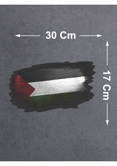 Filistin Bayrak Sticker - Araba Oto Motosiklet Karavan Sticker - 02510 30x17 Cm