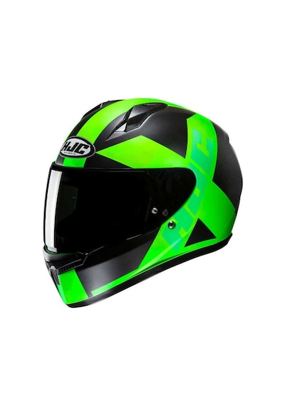 Hjc C10 Tez MC4hSF Kapalı Kask Siyah - Yeşil