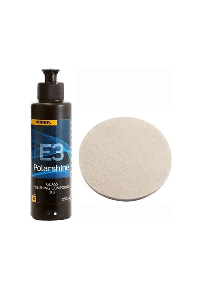 Mirka E3 Cam Pastası 250 Ml Ve Sgcb Cam Keçesi 150 Mm Set