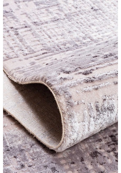 Alya Modern Tasarım Makine Oval Halı 20440 Gri Gri-bej