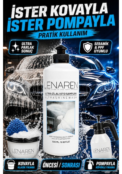 Ultra Shinewash Ultra Cilalı Oto Şampuanı 500 Ml Seramik & Ppf Uyumlu