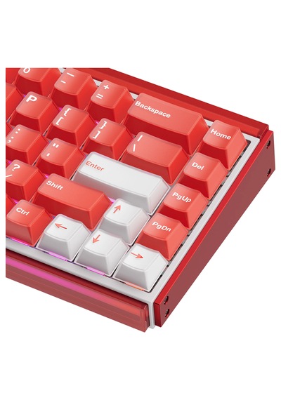 Akko Ray68 He Misty Red White %65 Astroaim Manyetik Switch 8k Hz Hall Effect Hotswap Argb Kablosuz İngilizce Gaming Klavye