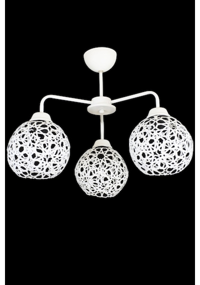 Üçlü Selçuklu Model Modern Beyaz Plafonyer Avize