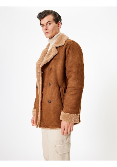 Koton Slim Fit Mont Süet Görünümlü İçi Peluşlu Düğmeli Kahverengi 5wam20071hw Kahve Kahverengi Koton Slim Fit Mont Süet Görünümlü İçi Peluşlu Düğmeli Kahverengi 5wam20071hw Kahve Kahverengi