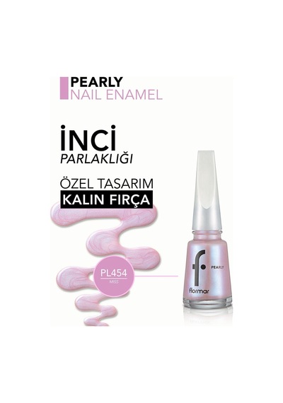 Flormar Pearly Yarı Şeffaf Sedefli Parlak Oje PL454 Miss