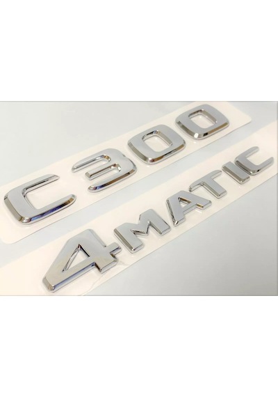Benz C 300 Ve 4matic Krom Bagaj Yazısı 3m 3d Abs Çok Yüksek Kaliteli