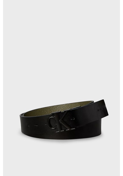 Calvin Klein Logolu Deri Kemer Lv04d7049glı1 Erkek Kemer Lv04d7049g Lı1 Siyah-haki
