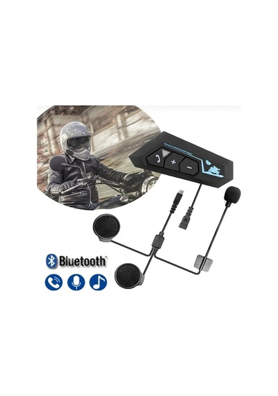 Bluetooth 5.0 Motosiklet Mikrofonu Uyumlu Kask İçin Kulaklık İntercom Bluetooth Interkom