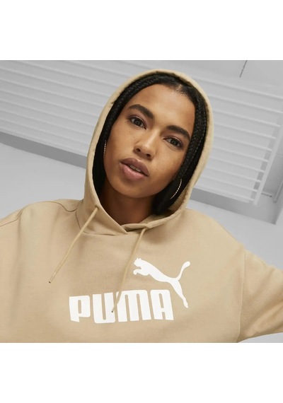 Puma Ess Crop Hoodie Kadın Bej Hoodie