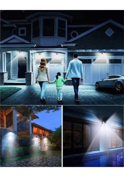 40W Solar Sensörlü Bahçe Duvar Armatür Beyaz