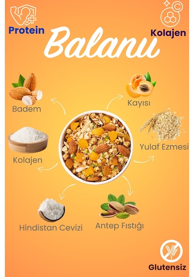 Kolajen Granola 180gr X3 Adet