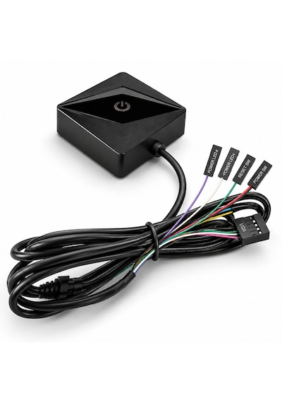 6079 Masaüstü Pc Kasa Harici Güç Power Reset On/off Usb Düğmesi Switch Uzatma Kablo Led Buton