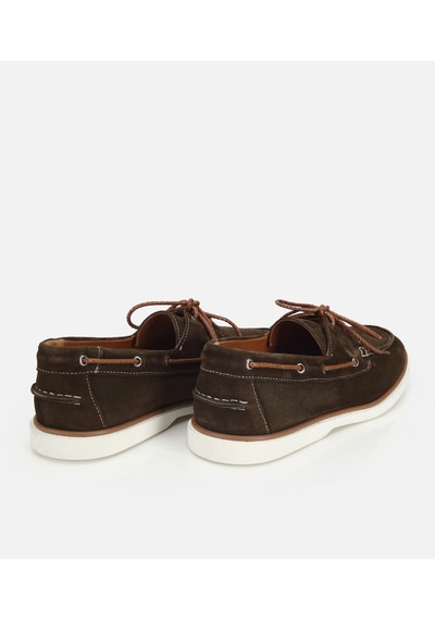 Hotiç Erkek Süet Deri Haki Bağcık Detaylı Günlük Loafer 02ayh322730a880 02ayh322730a880