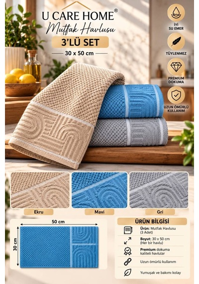 3 Adet Yumuşacık Jakarlı Sıkı Doku Mutfak Havlusu Seti %100 Organik Pamuk Lüx Dokuma 30 X 50 3'lü Set - 945175533 3'lü Set 3 Adet Yumuşacık Jakarlı Sıkı Doku Mutfak Havlusu Seti %100 Organik Pamuk Lüx Dokuma 30 X 50 3'lü Set - 945175533 3'lü Set