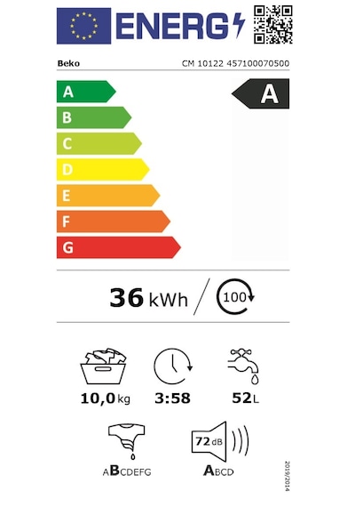 Beko CM 10122 10 KG 1200 Devir Çamaşır Makinesi