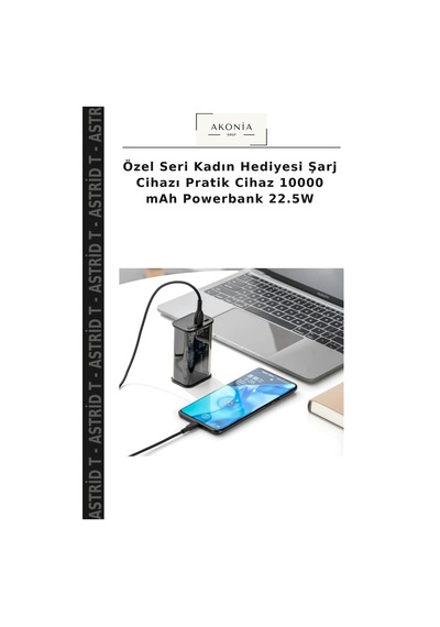 Özel Seri Kadın Hediyesi Şarj Cihazı Pratik Cihaz 10000 Mah Powerbank 22.5w Çok Renkli