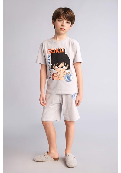 Defacto Dragon Ball Regular Fıt 2li Pijama Takımı Erkek Çocuk H4108a826hsgr184 Gri-gr184