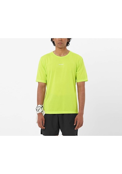 Salomon Shakeout Core Ss Tee Erkek Koşu Tişörtü Lc2778800 Yeşil