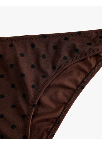 Koton Koton X Sibil Çetinkaya - Puantiyeli Bikini Altı Kahverengi Desenli 6sak00089mm