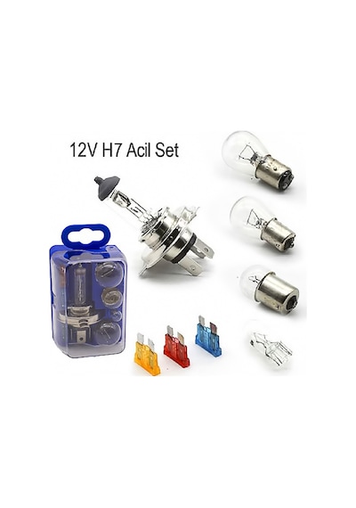 H7 Acil Yedek Lamba Kiti Ampul Seti 12v
