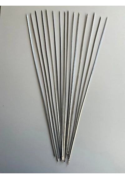 Mobilreyon 25 Adet Galvanizli Ciğer Şişi, Yassı Ciğer Şiş 55cm
