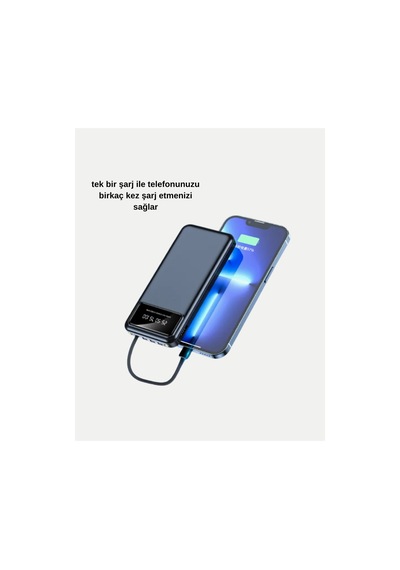 Powerbank 20000 Mah Led Fenerli Ve Çoklu Güvenlik Korumasına Sahip Çok Rnekli