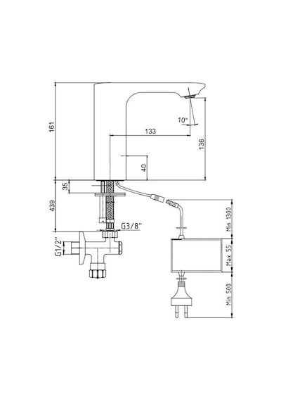 Eca Compact Fotoselli Sensörlü Lavabo Bataryası Elektrikli 108108044