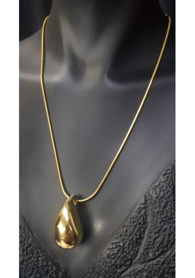 Vog Xuping Model Vip Çelik Botega Göz Yaşı Damlası Gold Renk Sevgiliye,anneye,arkadaşa Kolye