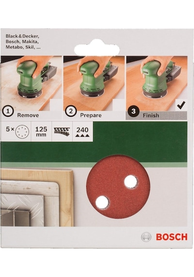 Bosch 125 Mm Zımpara Kağıdı 240 Kum 5'Li 2609256A27