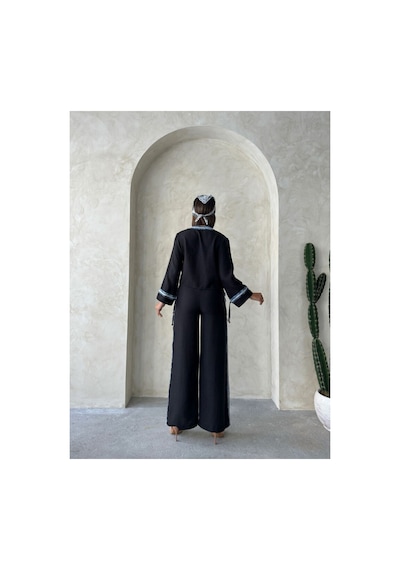 Verymoda Kot Şeritli Pantolon F1890 Siyah
