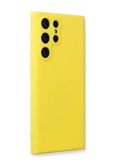 Galaxy S24 Ultra Kılıf Nano İçi Kadife Silikon - Sarı