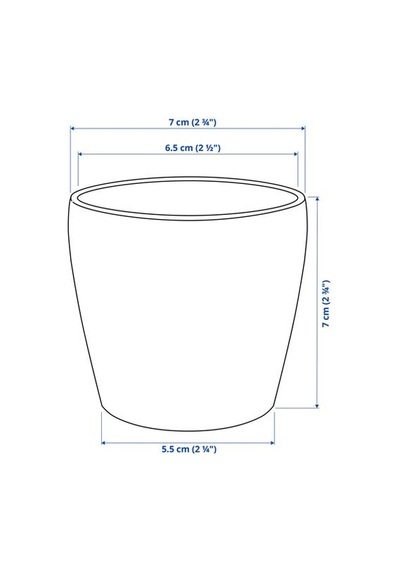 Ikea Persıllade Toprak Saksı, Koyu Gri 65212604