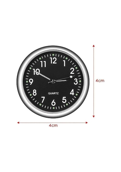 Dailytech Aydınlık Araç Araba Tekne Bisiklet İçin Mini Kuvars Saat Beyaz Açık Yeşil