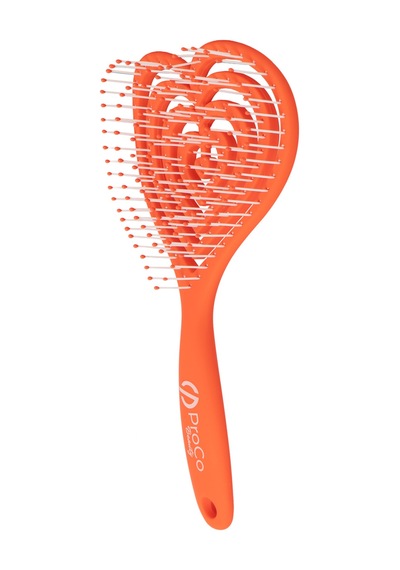 Love Brush Esnek Kalp Saç Fırçası - Yumuşak Dokulu, Saç Açma Ve Tarama Kırmızı